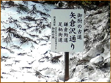 御厨の古道矢倉沢通りの表示