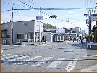 石畑一里塚跡付近