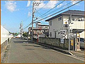 粟津一里塚付近