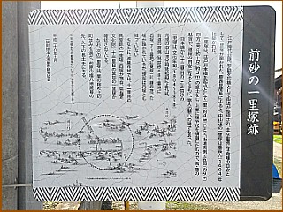 前砂一里塚跡の説明板