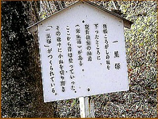 東山道時代の一里塚跡説明板