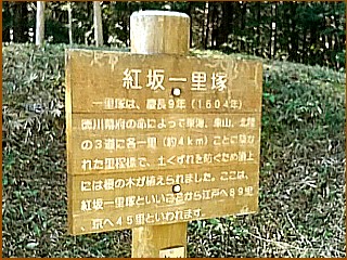 紅坂一里塚の説明板