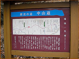 奥之田一里塚の説明板