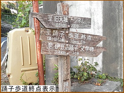 踊子歩道終点表示