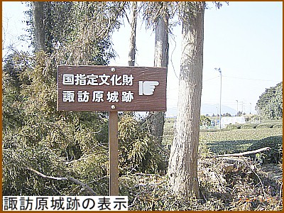 諏訪原城跡の表示