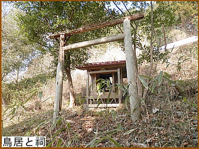 鳥居と祠
